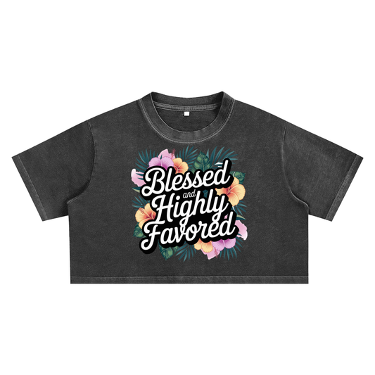 Snow Washed Crop Top